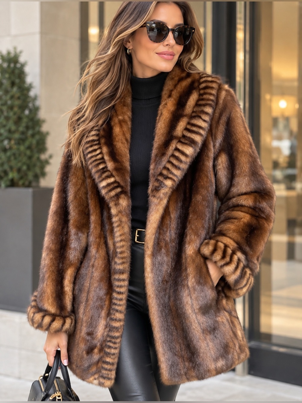 NWOT Luxurious Dennis Basso Faux Mink Cost
Size XS